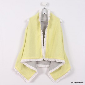 Throw-over Vest & Scarf yellow