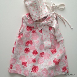 Infants Set of Summer Dresses Panties and Hat,Baby Girl Dress & Panties Set Pink Print