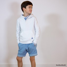 Sweat capuche Victor blanc