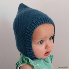 baby hat, knitted pixie cap, baby winter hat, new born photo prop 0-6 months