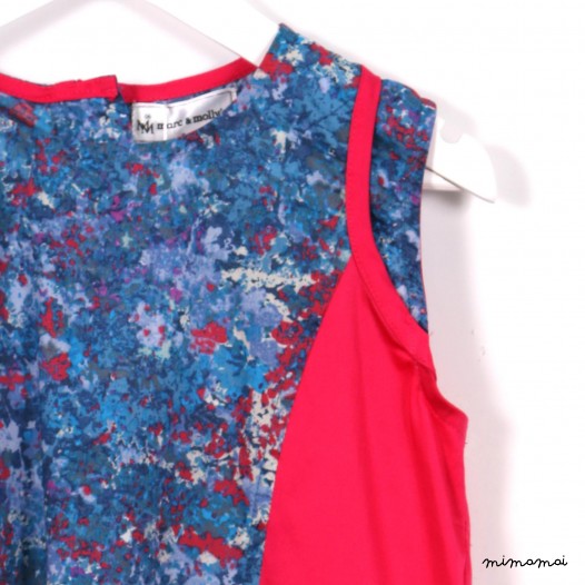 Sleeveless Contrast Top blue