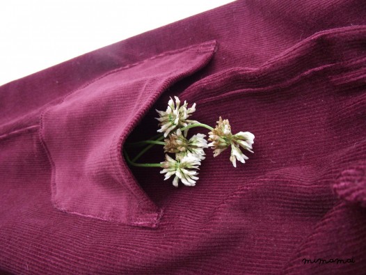 Natural cord dungarees