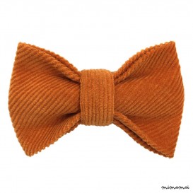 Child orange bow tie, cotton corduroy