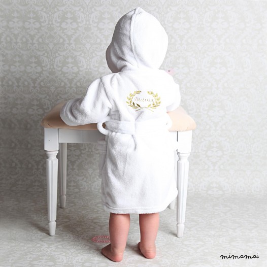 Personalised White Royal Baby Robe