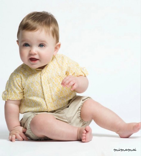 Shirt baby boy in yellow