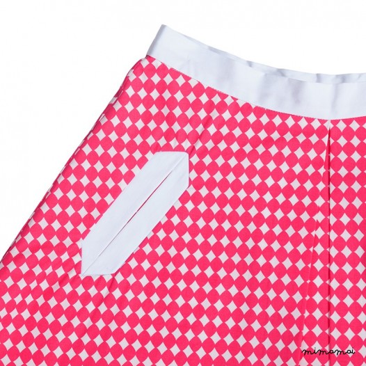 Box Pleat Skirt pink diamond