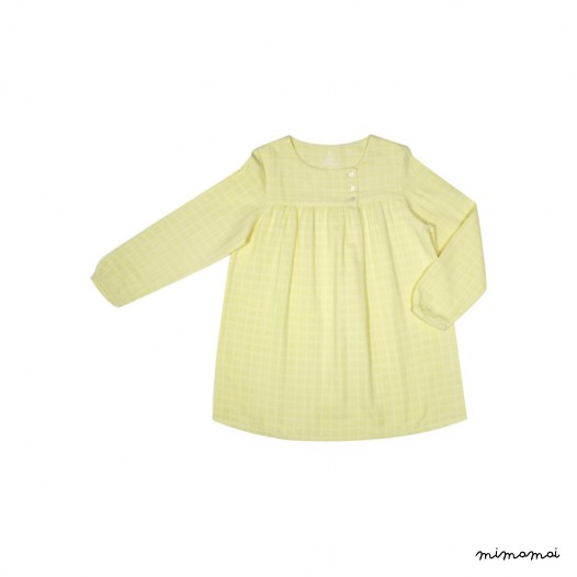 Robe en lange jaune L&eacute;opoldine