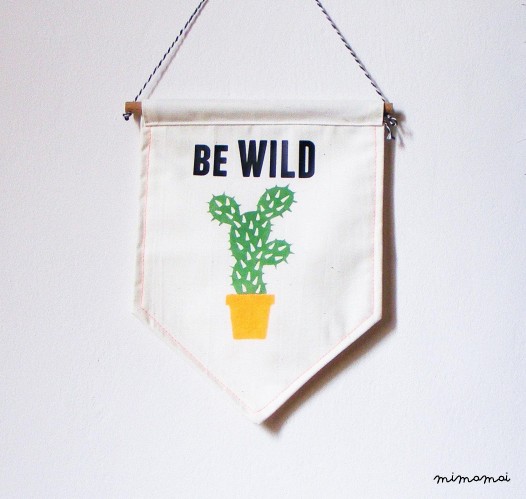 Cactus wall banner