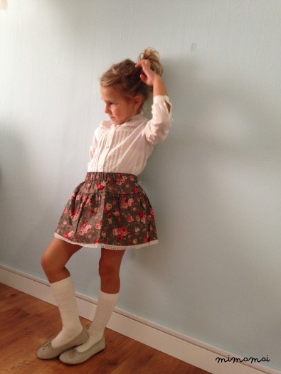 Girl ivory top, Toddler cotton top, Cotton top