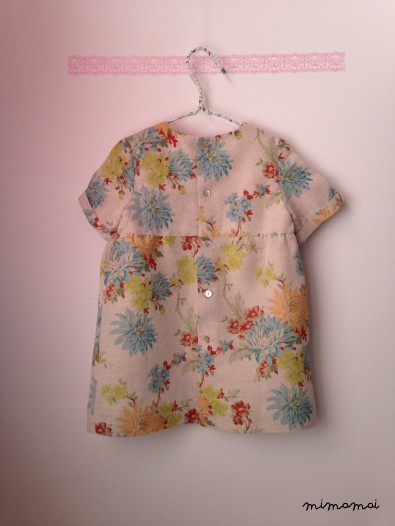 Girls Dress, Children Clothing, Floral linen dress, Yellow Linen Toddler dress