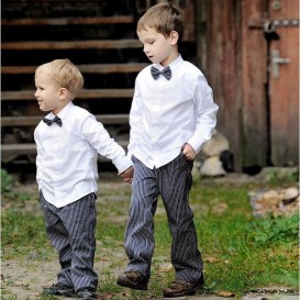 Natural trousers ring bearer occasional outfit