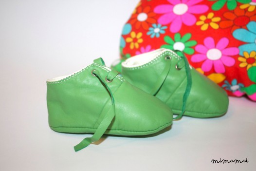 2 - 3 years Slippers / Baby Shoes Lamb Leather Green