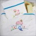 set di 2 asciugamani bagno mano asciugamano ricamato carosello unisex turchese