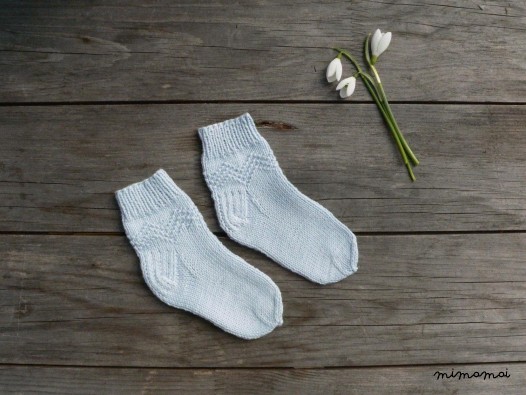 Baby socks - hand knit baby cotton socks - newborn socks