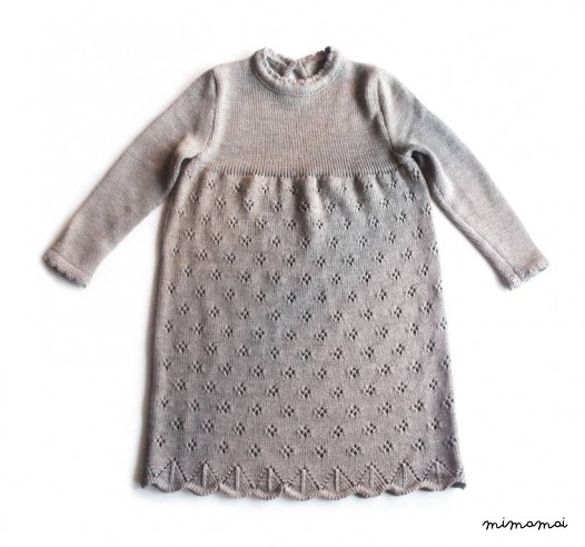Babygirls/Girls knitted Merino wool lace Dress/outfit/christenings/birthday