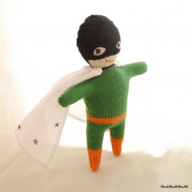 Superhero doll - Green & Orange
