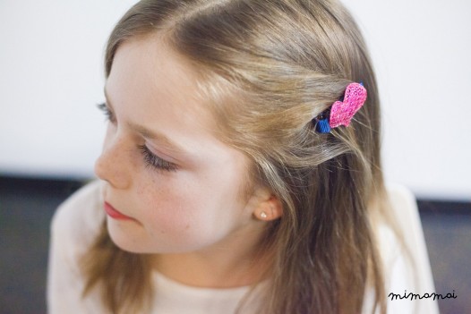 Hair Clip Set Of 4 Sparkle Hearts - A