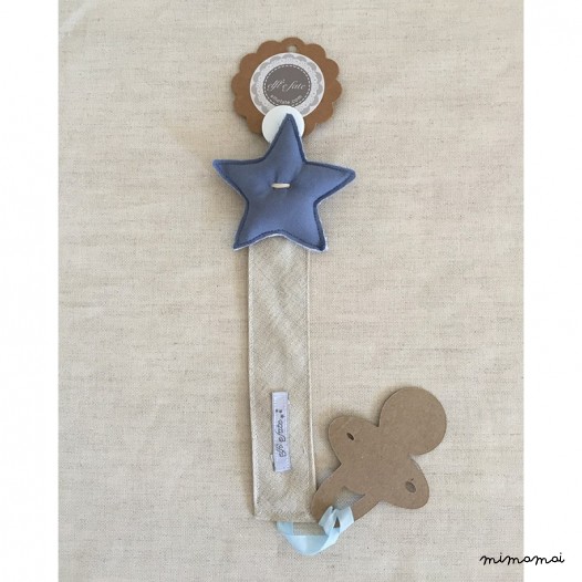 Porta chupetes Stich Star Azul