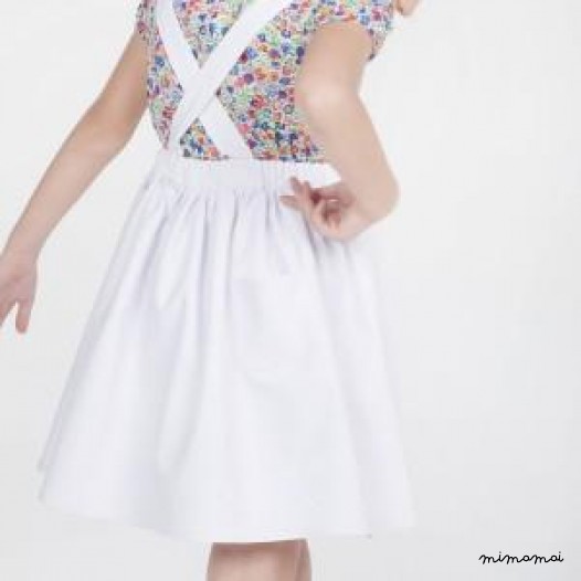 White denim skirt
