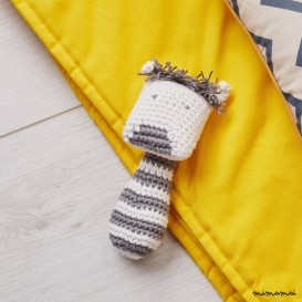 Crochet zebra rattle