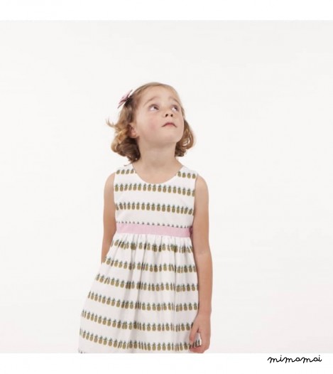 Martha Dress, Pineapple Heaven, Ivory