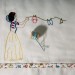 Snow White cradle Baby blanket, hand embroidered,handmade, carrycot or stroller