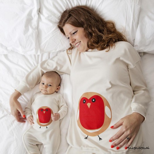 Mum and Baby Robin Pyjamas