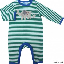 Green Crochet Elephant babygrow