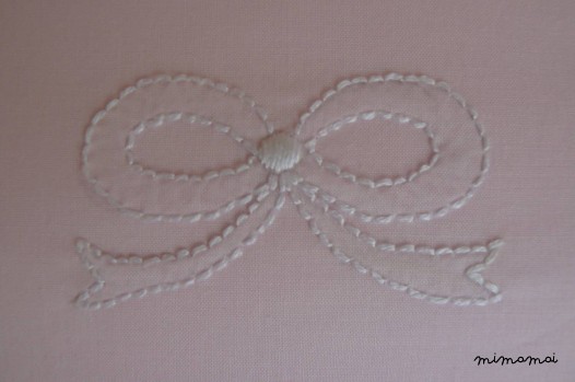 Lenzuolino culla o lettino rosa di cotone "Nodo d'amore"