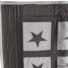 COUVERTURE ANTHRACITE &Eacute;TOILES ARGENT