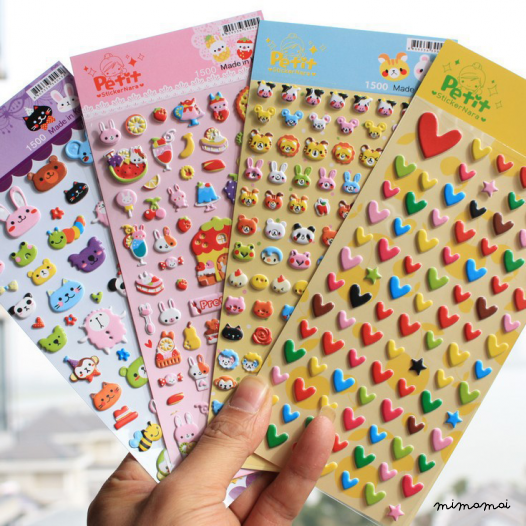 Bubble 3D Animal stickers