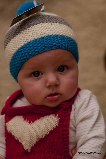 New baby hat, baby beanie, Stripey baby hat, knitted hat
