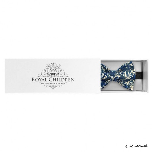 Child blue "Liberty" pattern bow tie, cotton