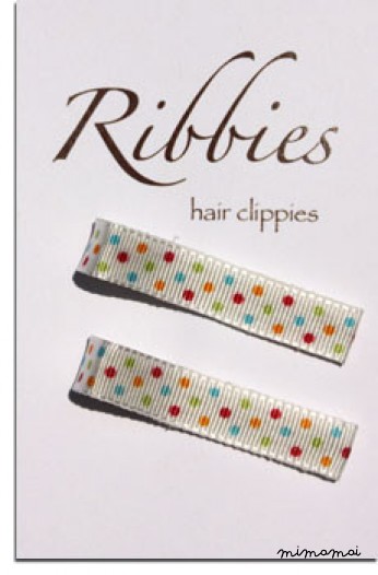 Pair of Madison Small Dots hairclips