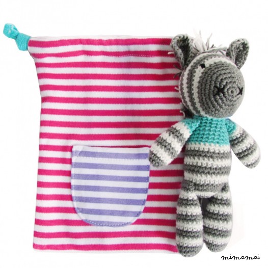 Zebide Zebra Rattle in Bag