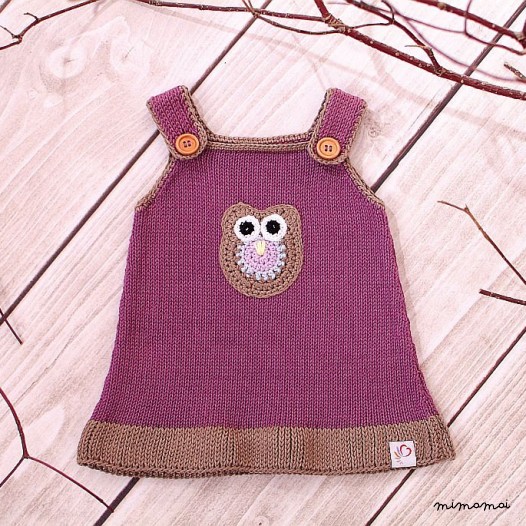 Bambino vestito maglia gufo