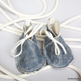 Linen baby slippers