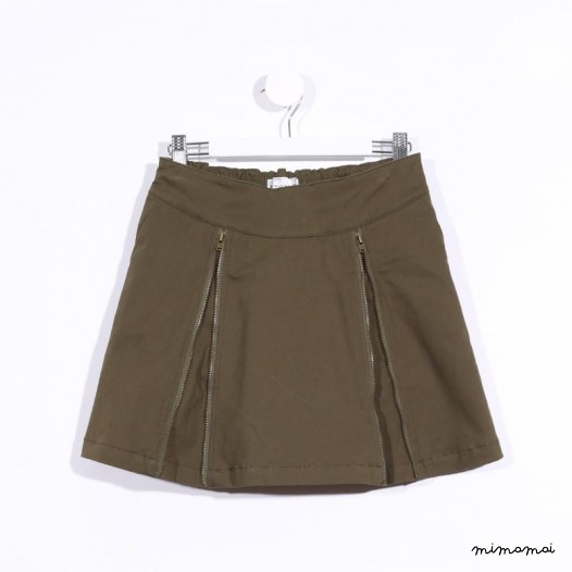 Zipper Skirt army green