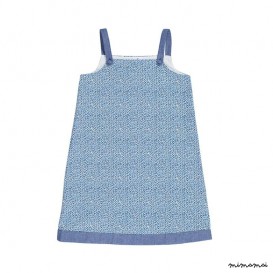 A-Line Strap Dress blue chevron