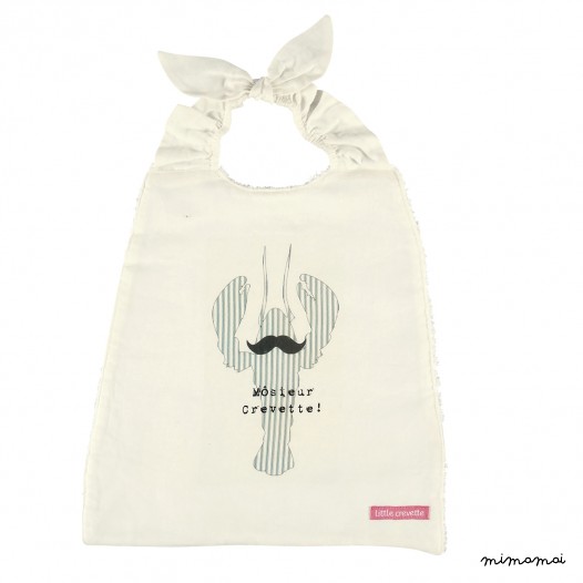 Large elasticated bib mister crevette