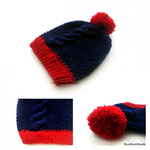 Ragazzi blu e rosso Beanie, ragazzi berretto, cappello di inverno
