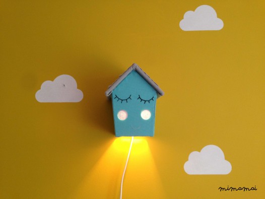Turquoise Happy House LED light