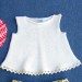 Canotta in cotone tricot bianco con pizzo