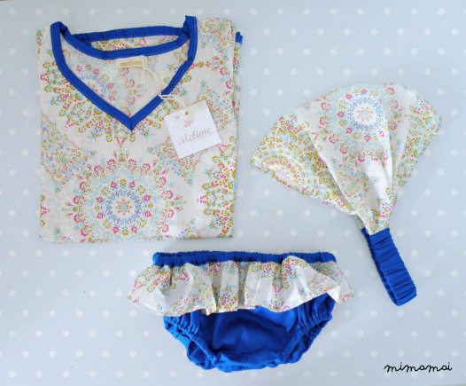 Girl Electric Blue Kaftan Dress