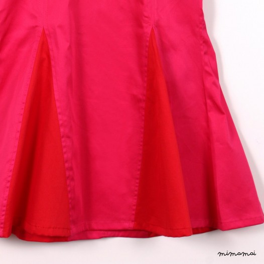 Sleeveless Godet Dress pink