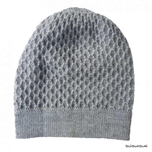 Grid- Grey Knitted Hat