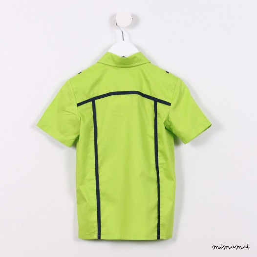 Short-sleeved Baseball Shirt lime