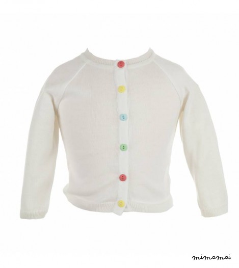 Classic Cardigan in Ivory White