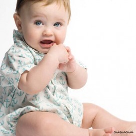 Infant Baby Boy Romper Boy&rsquo;s Nautical Collar Shirt