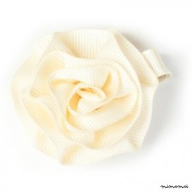 Rosette Hair Clip - Ivory
